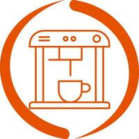 Einzigartiges Vektorsymbol für die Kaffeemaschine vektor