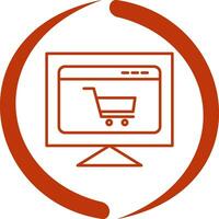 E-Commerce-Website-Vektorsymbol vektor