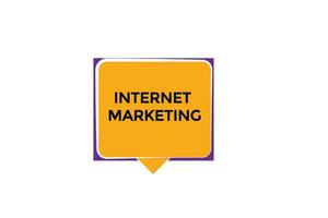 Neu Internet Marketing modern, Webseite, klicken Taste, eben, Zeichen, Rede, Blase Banner, vektor