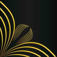 Luxus elegant Gold Blumen- Rahmen Rand Dekoration vektor