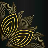 Luxus elegant Gold Blumen- Rahmen Rand Dekoration vektor