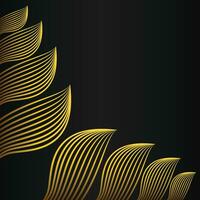 elegant Gold Blumen- Rahmen Rand Dekoration auf schwarz Hintergrund vektor