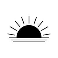 Sonnenuntergang Symbol Vektor. Sonnenaufgang Illustration unterzeichnen. Sonne Symbol oder Logo. vektor