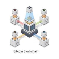 bitcoin blockchain-nätverk vektor