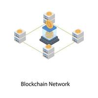 Bitcoin-Blockchain-Netzwerk vektor