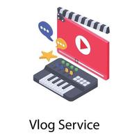 Konzepte für Vlog-Dienste vektor