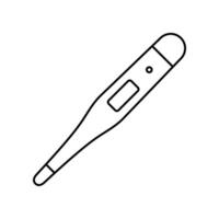 digital medicinsk termometer för feber eller kropp kolla upp temperatur. glas termometer för hälsa Utrustning, feber mätning. ikon, temperatur. vektor illustration. design på vit bakgrund. eps10
