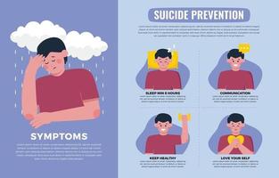 självmordsförebyggande infografik vektor