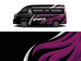 Sportwagen-Aufkleber-Wrap-Design-Vektor vektor