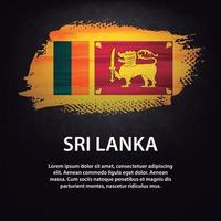 sri lanka flagge bürste vektor