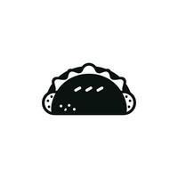 taco ikon isolerat på vit bakgrund vektor