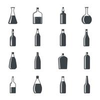Flaschen schwarze Symbole. Vektor-Illustration vektor