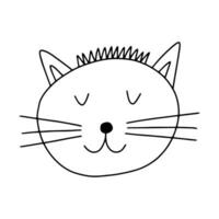 süß Katze Gesicht Vektor Illustration