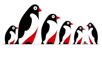 komisch Pinguin Parade entdecken unser spielerisch Pinguin Banner mit laut auflachen Momente von froh watschelt vektor