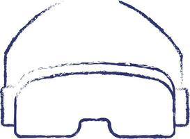 Ski Brille Hand gezeichnet Illustration vektor