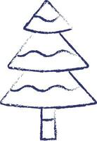 weihnachtsbaum hand gezeichnete illustration vektor