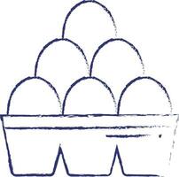 ägg kartong hand dragen illustration vektor