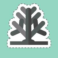 klistermärke linje skära kaktus. relaterad till saudi arabien symbol. enkel design redigerbar. enkel illustration vektor