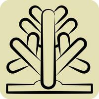 ikon kaktus. relaterad till saudi arabien symbol. hand dragen stil. enkel design redigerbar. enkel illustration vektor