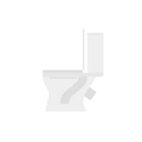 modern Toilette Badezimmer Design. Weiß Keramik Toilette Schüssel Vektor Illustration.