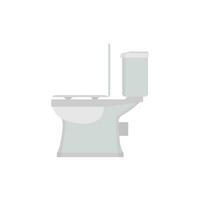 Toilette Schüssel eben Design Vektor Illustration. Toilette Sitz, Schüssel Seite Aussicht eben Stil auf Weiß Hintergrund. Toilette, Toilette, eingeweiht, Kleiderschrank, Klo Wasser Kleiderschrank.