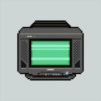 Pixel Kunst Illustration Fernsehen. pixelig Fernseher. klassisch Fernseher Elektronik Symbol pixelig zum das Pixel Kunst Spiel und Symbol zum Webseite und Video Spiel. alt Schule retro. vektor