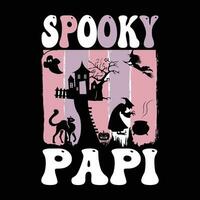 Halloween T-Shirt Design ,gespenstisch T-Shirt Design vektor