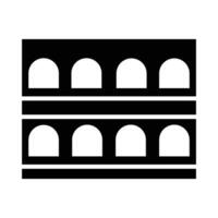 Aquädukt von Segovia Vektor Glyphe Symbol zum persönlich und kommerziell verwenden.