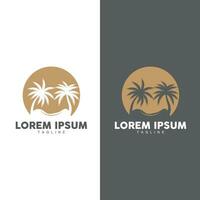 Kokosnuss Baum Logo Design, Strand Pflanze Vektor, Palme Baum Sommer, Illustration Vorlage vektor