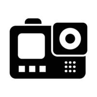 Aktion Kamera Vektor Glyphe Symbol zum persönlich und kommerziell verwenden.