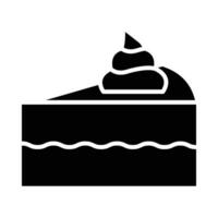 Stück von Kuchen Vektor Glyphe Symbol zum persönlich und kommerziell verwenden.