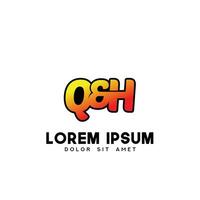 qh första logotyp design vektor