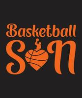 Basketball T-Shirt Design Vektor. verwenden zum T-Shirt, Tassen, Aufkleber, Karten, usw. vektor