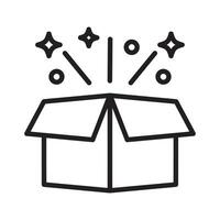 Geschenk Box Überraschung Symbol Symbol Vektor Design Illustration