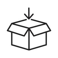 öffnen Box Paket Symbol Symbol Vektor Design Illustration