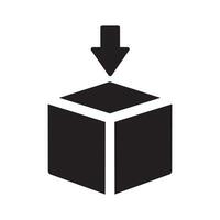 öffnen Box Paket Symbol Symbol Vektor Design Illustration