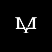 m v Monogramm königlich minimalistisch Logo Design vektor