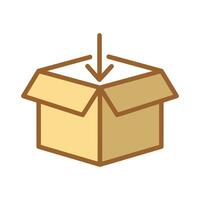 öffnen Box Paket Symbol Symbol Vektor Design Illustration