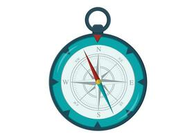 nautisch Kompass zum Überschrift und Richtung Vektor Illustration. Navigation Kompass isoliert auf Weiß Hintergrund