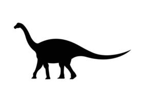 Lirainosaurus Dinosaurier Silhouette Vektor isoliert auf Weiß Hintergrund