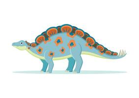 Wuerhosaurus Dinosaurier Karikatur Charakter Vektor Illustration