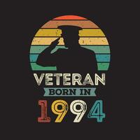 Veteran geboren im 1994 Vektor Jahrgang Stil Veteran Tag Design Vektor