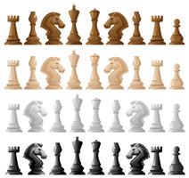 Fyra uppsättningar av schackbitar vektor