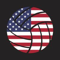 volleyboll med USA flagga vektor