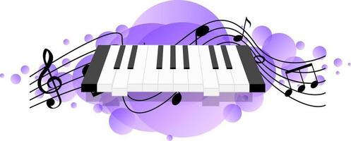 elektroniska tangentbord eller elektroniska musikinstrument musik symboler vektor