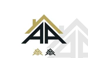 Brief aa Logo Design mit Haus Illusration Konzept vektor