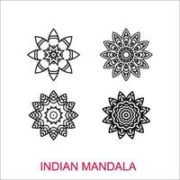 indisch Mandala Kunst Illustration Zier geometrisch Luxus Mandala Muster Vektor desi