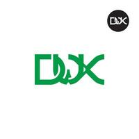 Brief dwx Monogramm Logo Design vektor