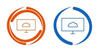 einzigartiges Cloud-System-Vektorsymbol vektor