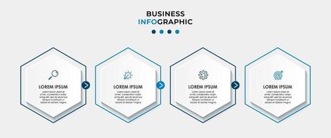 infographic design mall vektor med ikoner och 4 alternativ eller steg